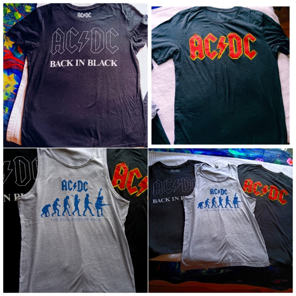 AC/DC rock band t-shirt/tank top bundle men's sz Medium